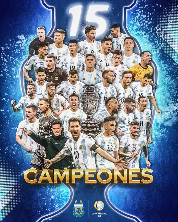 阿根廷美洲杯冠军(梅西终于夺冠了！阿根廷队击败巴西队夺得美洲杯冠军)