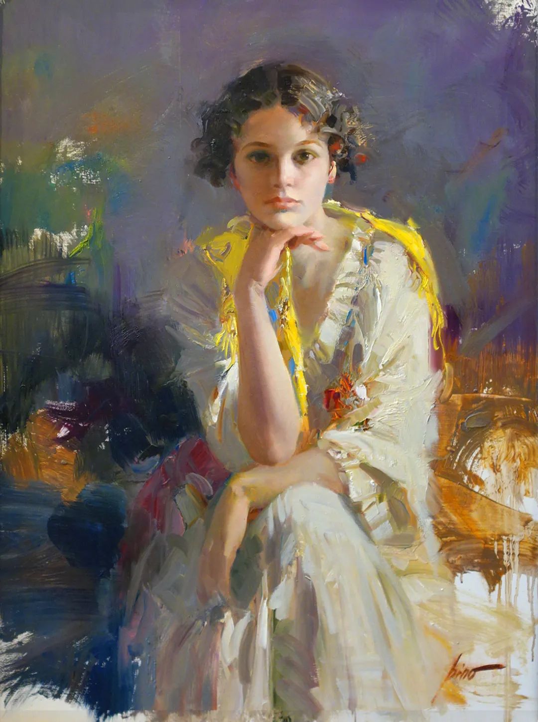 身着柔滑裙装的美女娇美迷人让人一见倾心真是太惊艳了