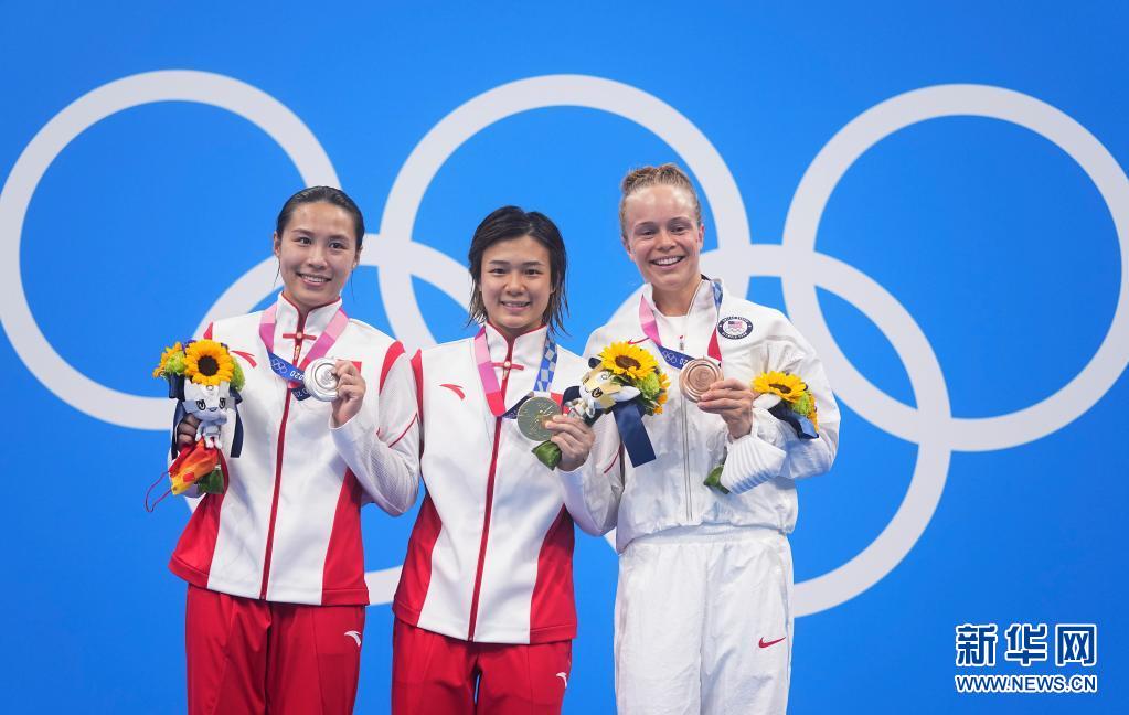 跳水女子三米板决赛：中国选手包揽冠亚军