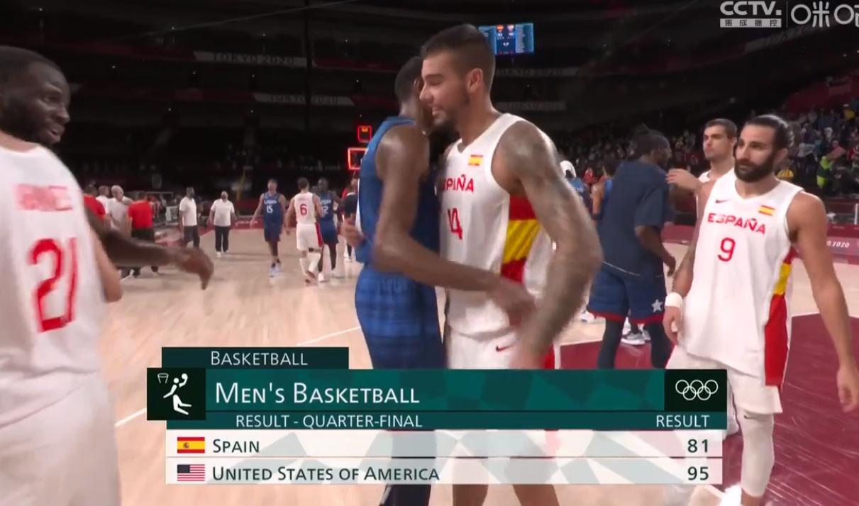 美国男篮大胜西班牙挺进半决赛