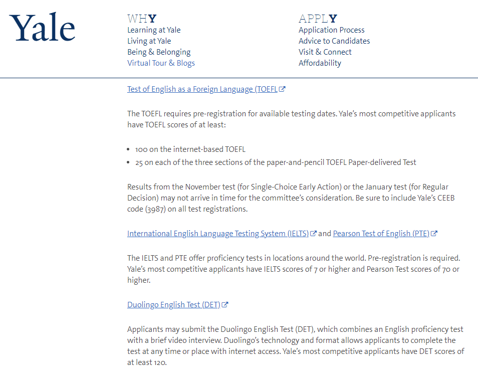 申请美国名校语言成绩要求有多高？全美TOP10高校申请要求汇总