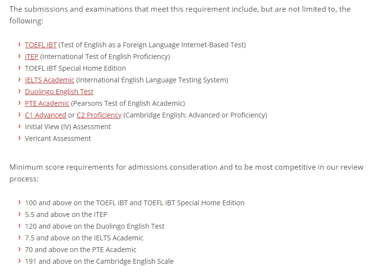 申请美国名校语言成绩要求有多高？全美TOP10高校申请要求汇总