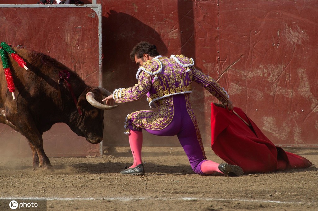 精彩绝伦西班牙斗牛士与公牛搏斗