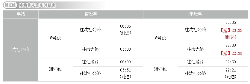 上海9号线地铁时间表（最新换乘首末班车时刻表请收好）