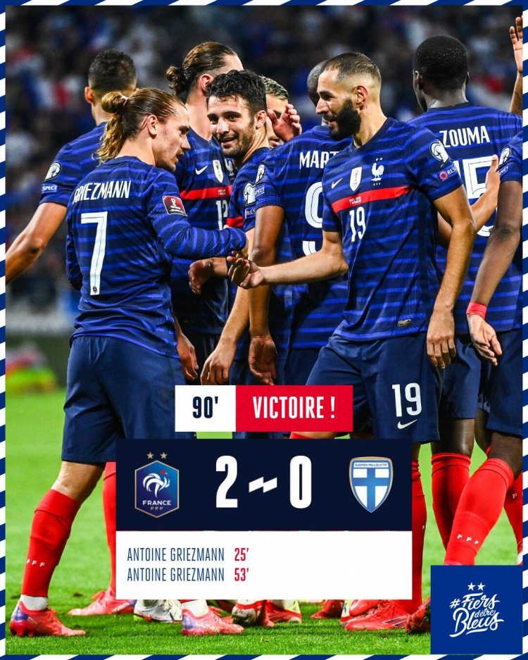 本泽马送助攻（世预赛-格列兹曼双响本泽马献助攻 法国2-0芬兰）-华海博客