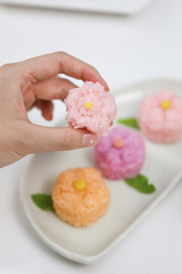 有颜又美味的五彩饭团