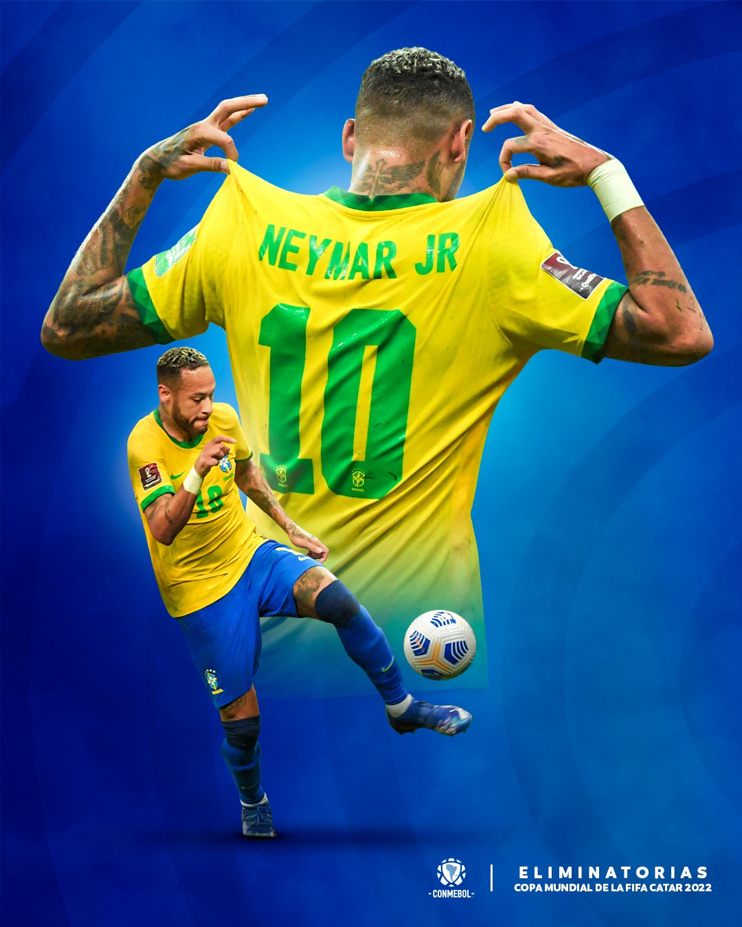 World Cup 2022 Neymar Football Jersey Brazil National Team Home Soccer  Jersey(No. 3/5/10/11/20)