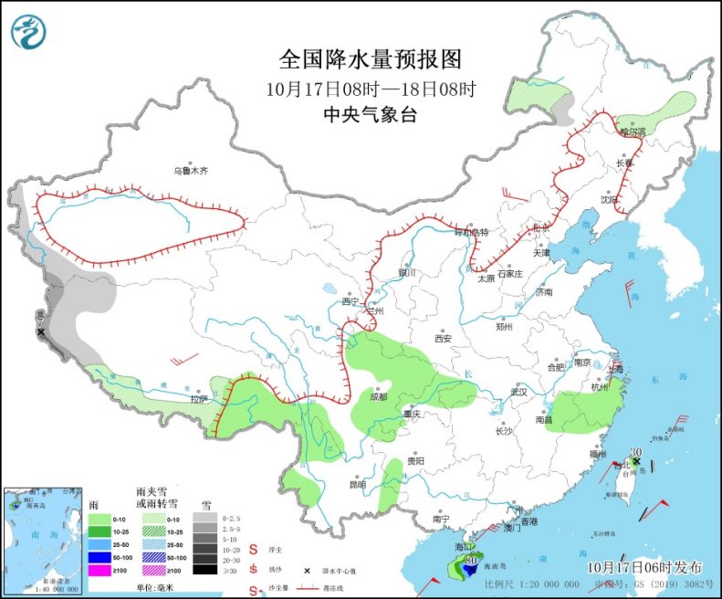 我国多地现10月中旬罕见寒凉，下周气温仍低迷