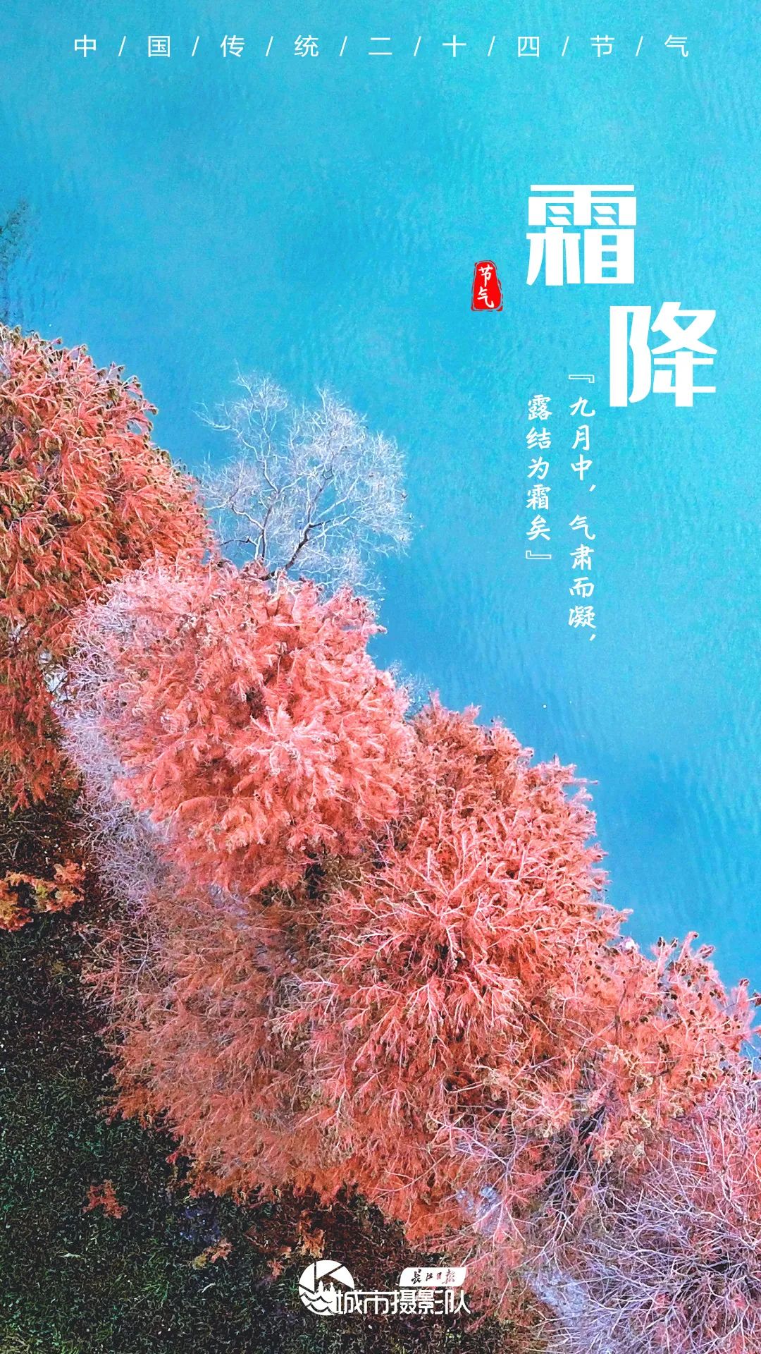 明日霜降，一叶知霜降，一雨感深秋