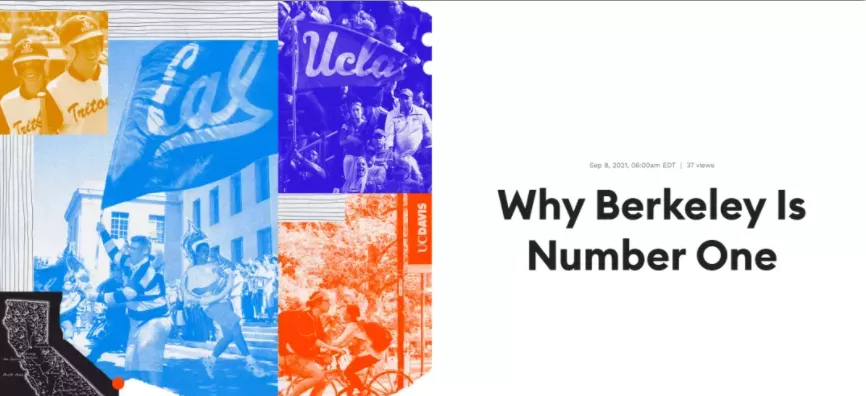 福布斯2021年美国大学排名发布，UCB勇夺第一！U.S.News也快来了