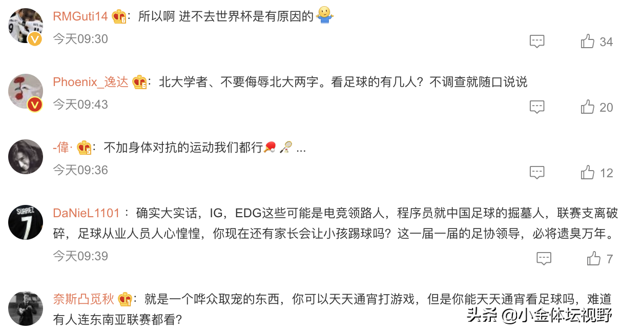 小金体育2022世界杯(知名学者惹争议：电竞会取代足球，老年人要学会接受，球迷不干了)