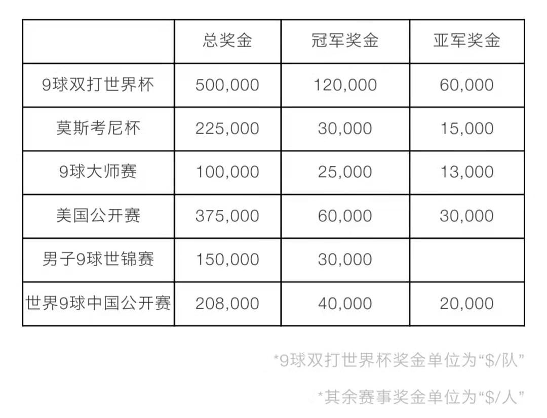 九球世界杯奖金多少(沙特土豪再次出手！接盘9球双打世界杯，奖金暴涨100%)