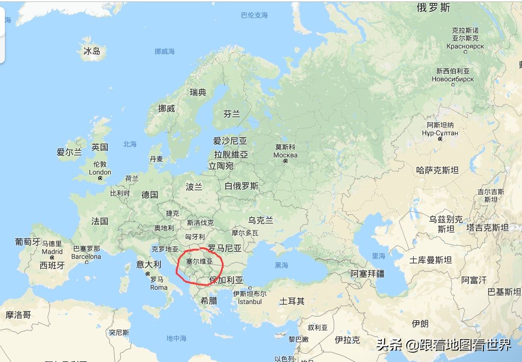 塞尔维亚位于地图的哪个位置（科索沃：塞尔维亚的自治省，为什么一直闹独立？）