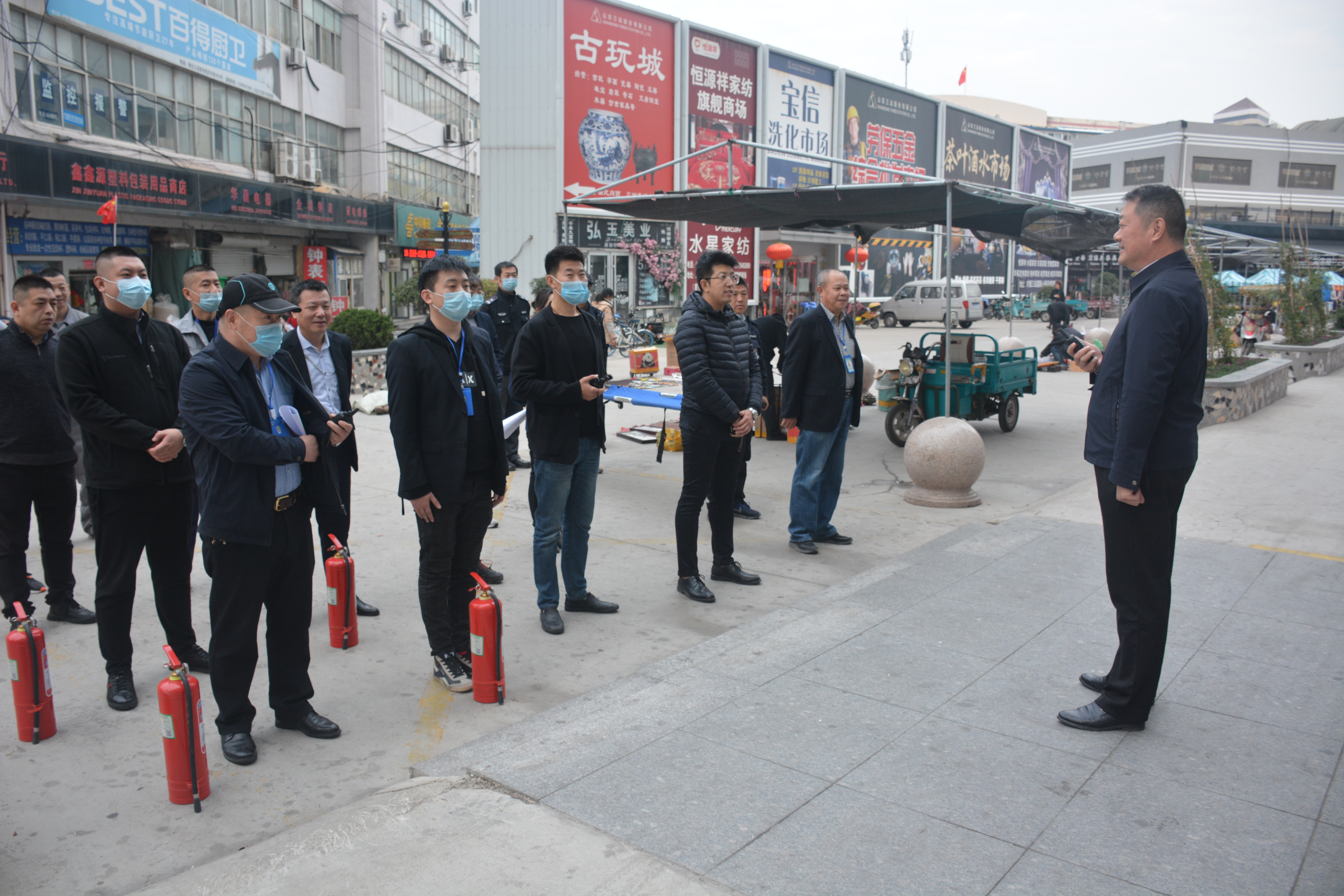 三站小商品市场2020.11.17消防演练总结