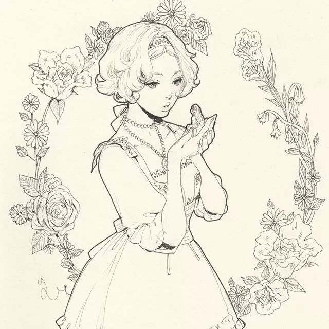 最华丽最精美的线条,画出你心中最美的公主!