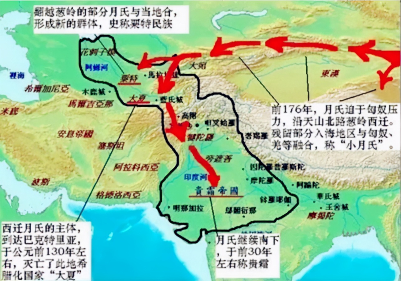 如果月氏发自中原的舜及其部落,张骞所见的月氏又是"大月氏王已为胡所