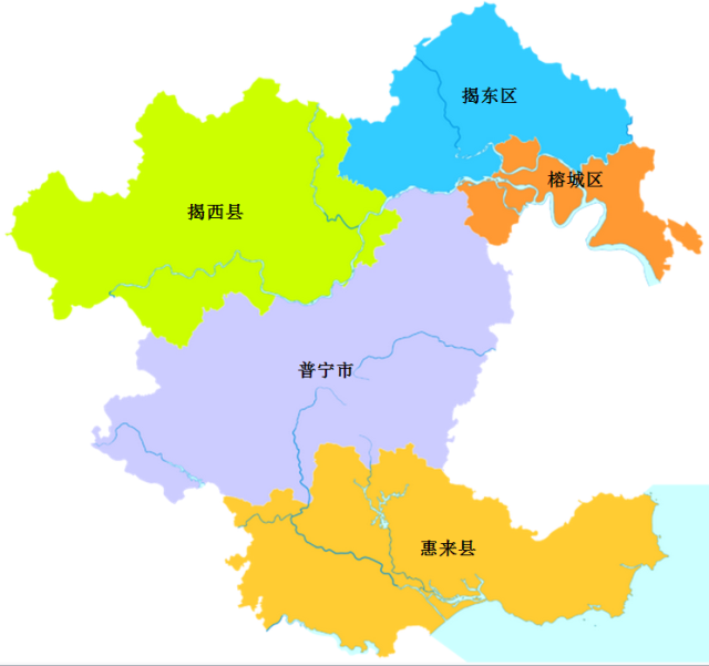 揭阳市地图各镇全图图片