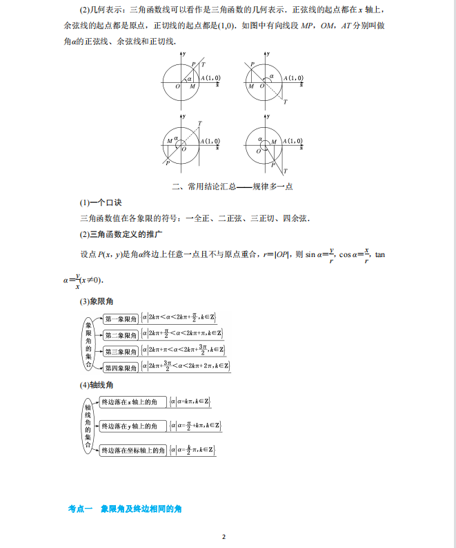 2022高考数学三角函数超全题型与考点秒杀清单（详细试题解析）