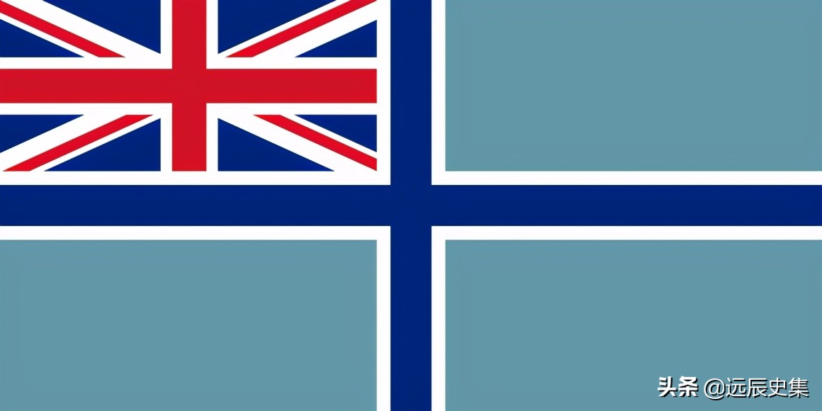 应用于民用飞机,浅蓝底上有白色边的蓝色十字,左上角有英国国旗图案