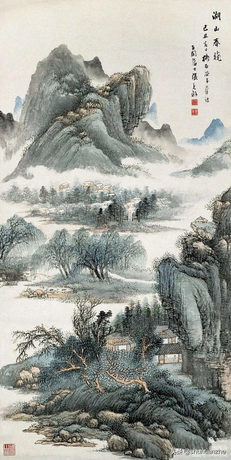 春晓图片(名家山水画《春晓图》欣赏)