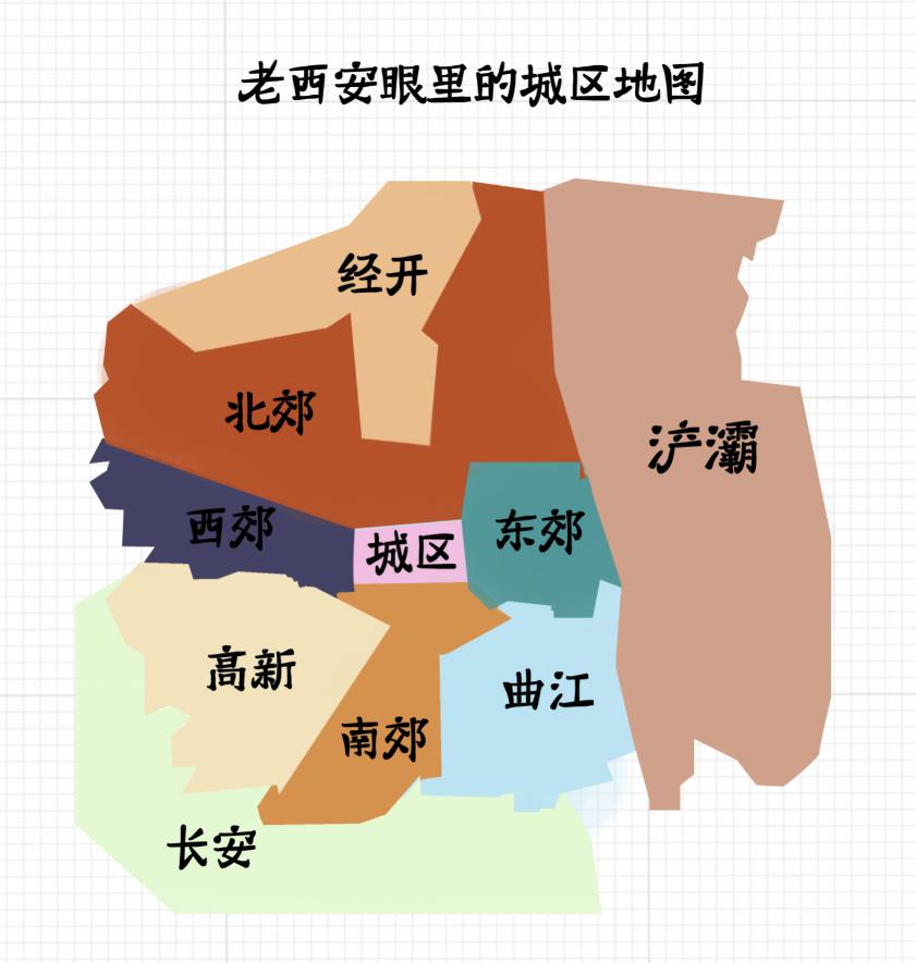 西安市区地图 西安各区分布图-徐拾记官网