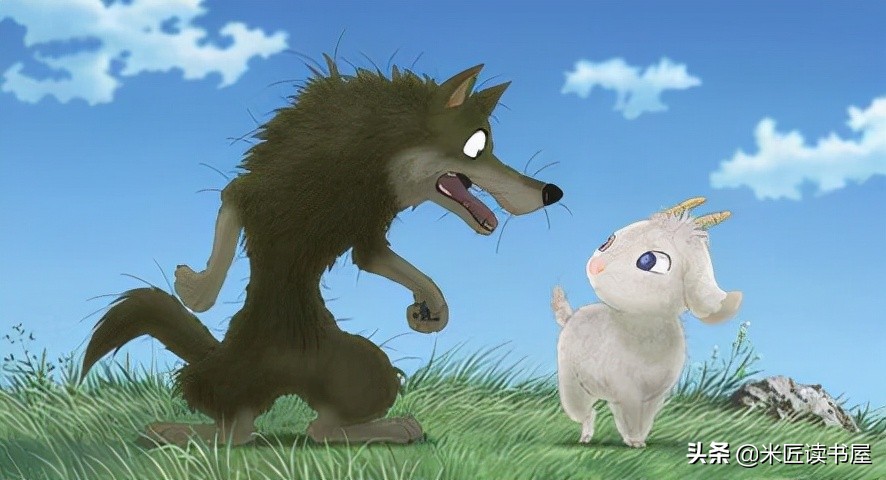 狼和小羊乌鸦把小石子一个一个地衔起来,放到瓶子里.