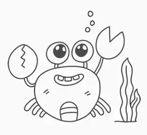 怎么画一只大螃蟹图片