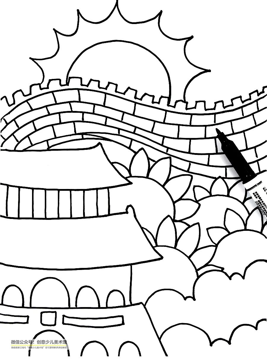 天安门涂色(天安城门颜色怎么涂)