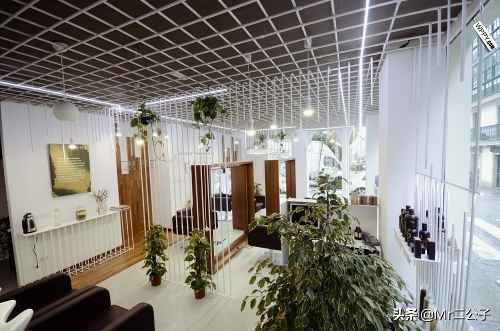 沙龙店设计篇 ｜ 国外美容美发理发店 线条交错艺术 店面设计实景