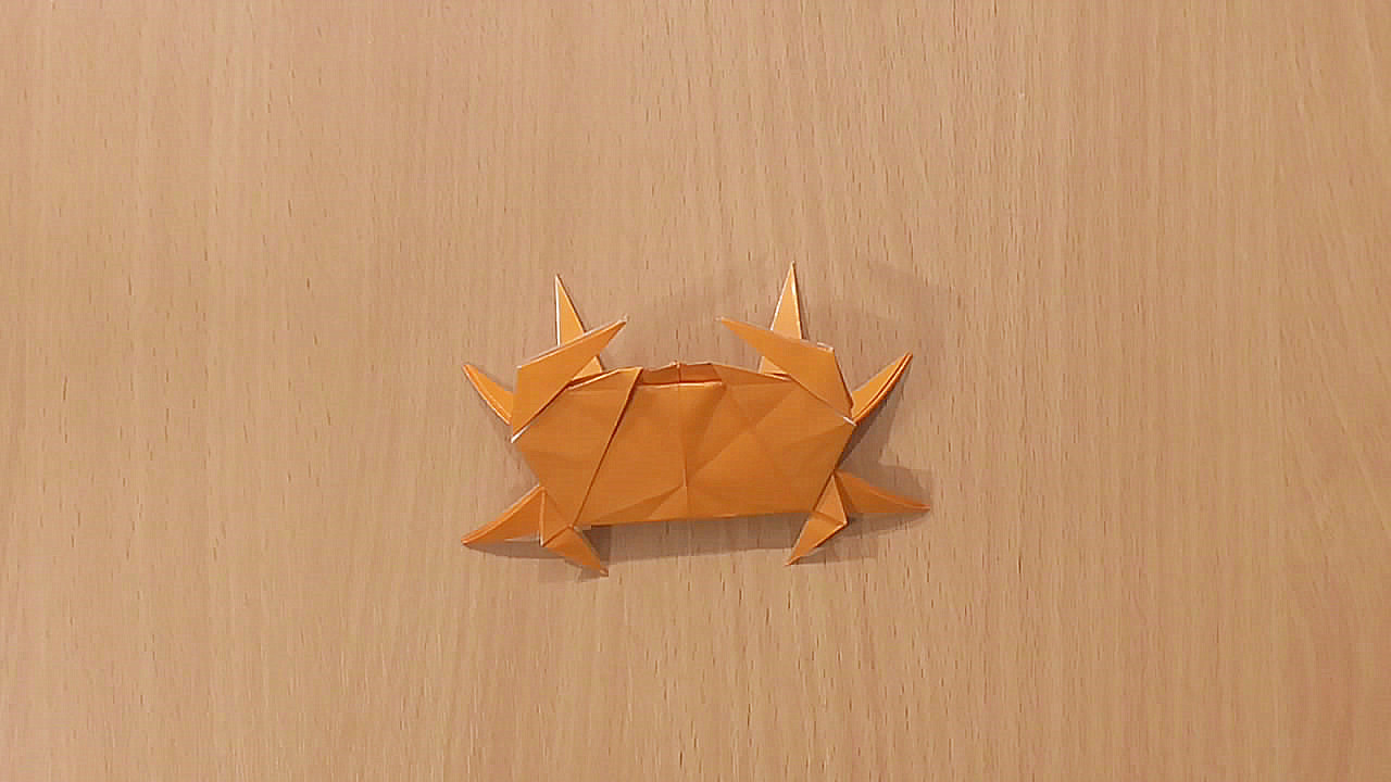 折纸小松螃蟹图片