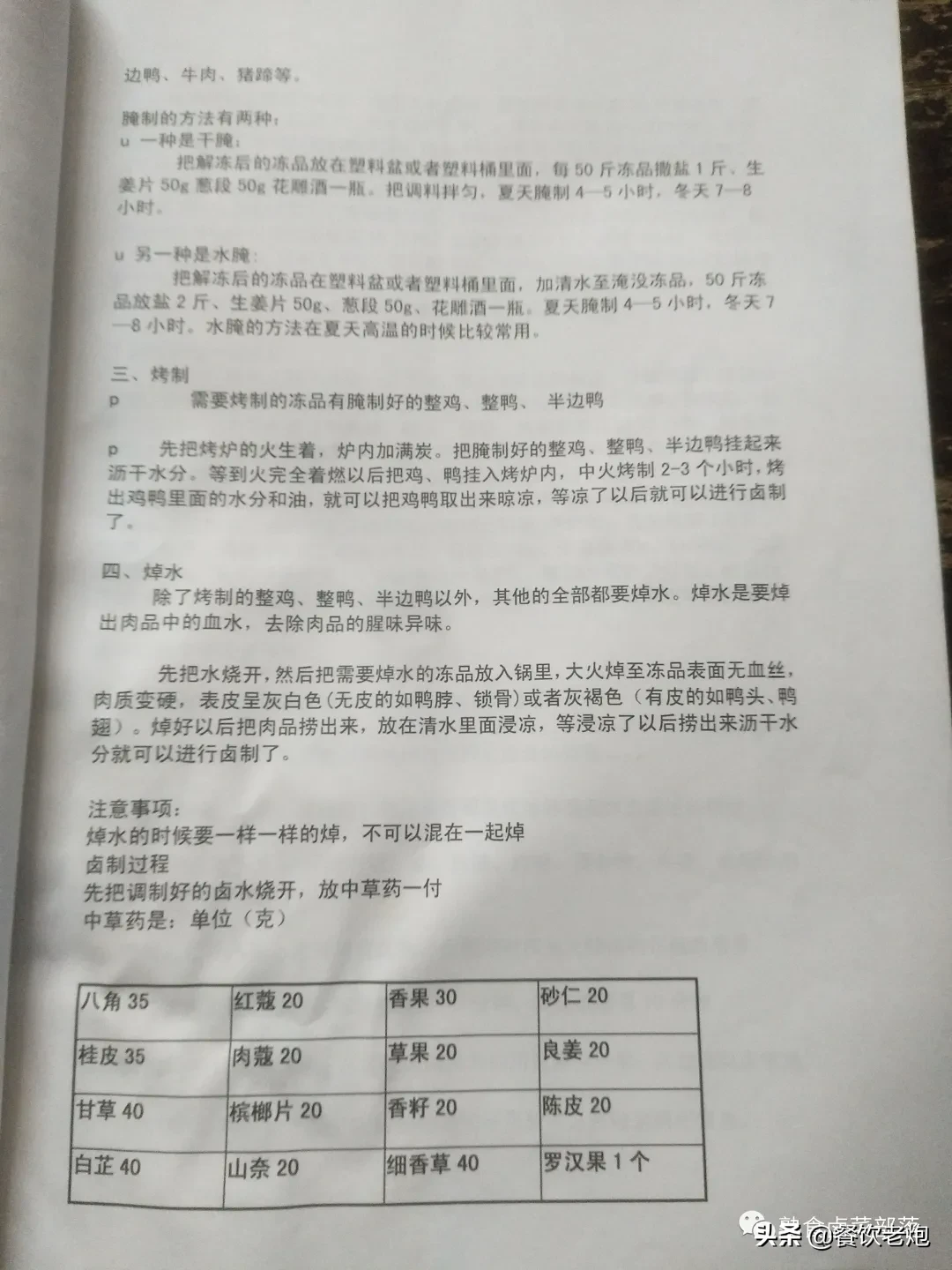 武汉某加盟公司学习资料，鸭脖，品牌降龙爪爪配方，花我不少银子