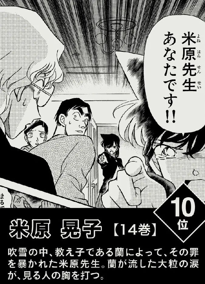 被召集的名侦探(官方公布《柯南》印象最深的犯人排行,大多是来自前期