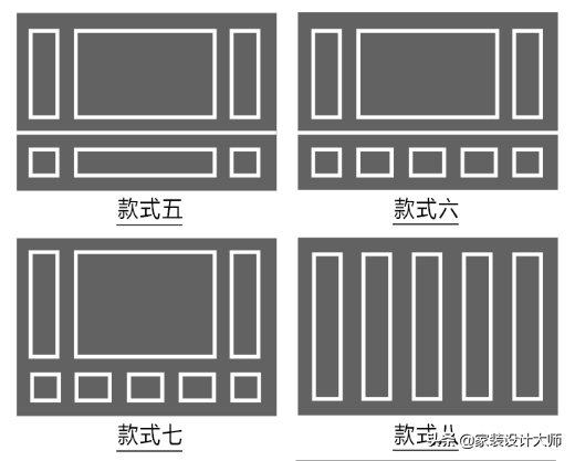 12款石膏线背景墙，结构布局+装修案例，省钱又洋气，谁看谁爱