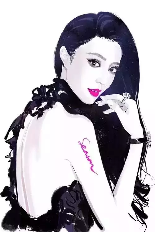 一组各种明星人物插画,颜色饱和绚丽,设计感十足