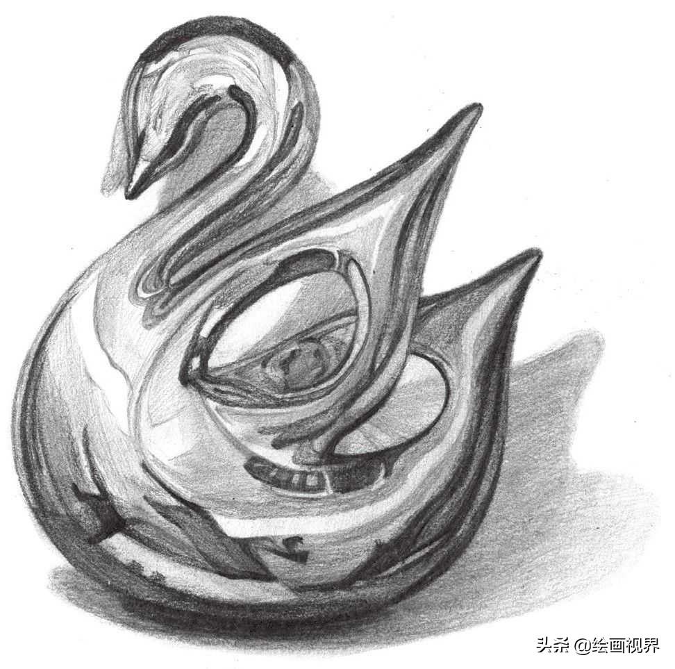 零基础素描教程：不锈钢质感画法，简单易学，不会画的快临摹