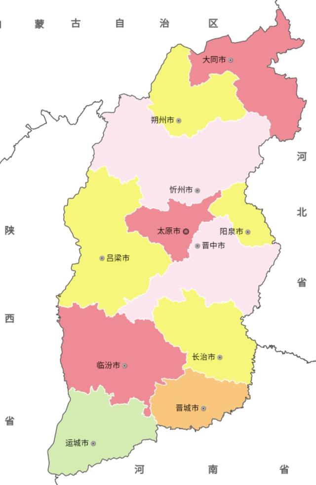 山西省太原市区行政图图片