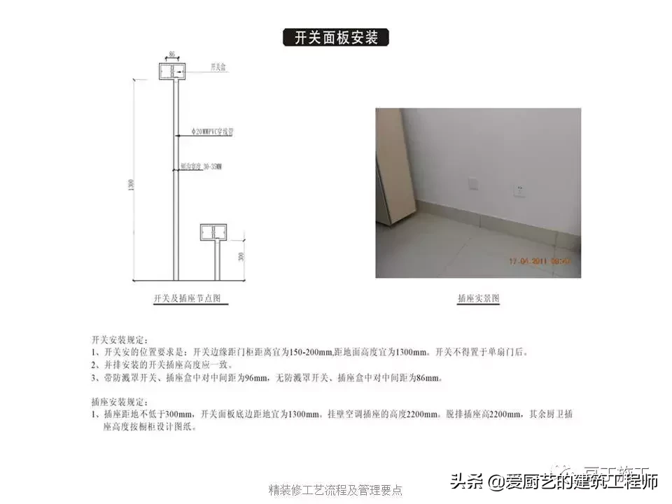 图解装饰装修工程施工工艺流程，用图片的形式解析施工，请收藏