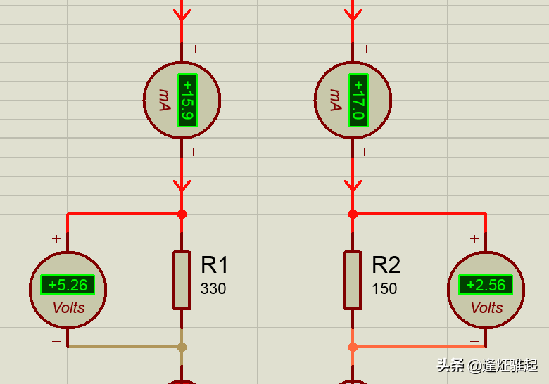 Proteus8实例教程2：LED灯条3灯一个电阻接12V是什么计算电阻的？