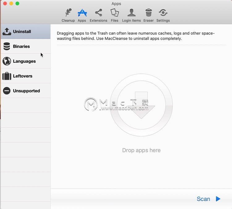 MacCleanse for Mac(垃圾清理软件)