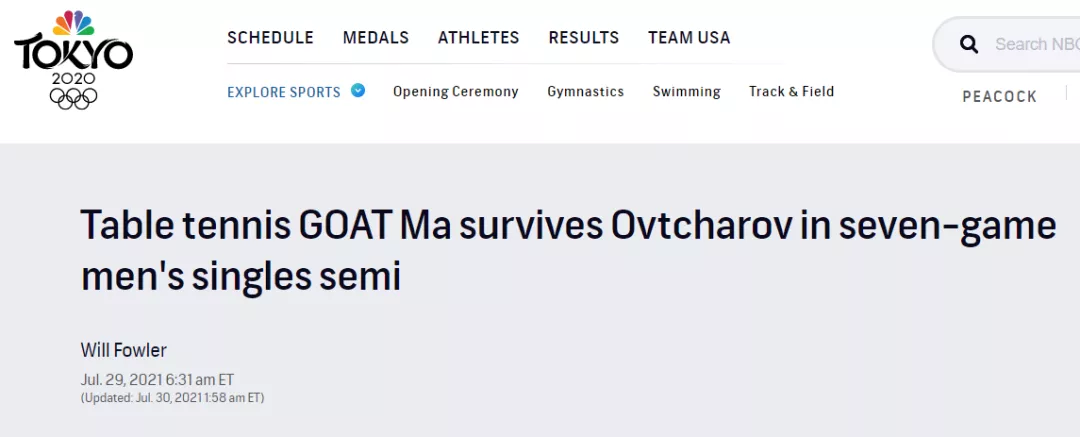 奥运会乒乓球冠军马龙英语怎么说（男单卫冕冠军马龙成就“双圈大满贯”，“大满贯”用英语该咋说？）