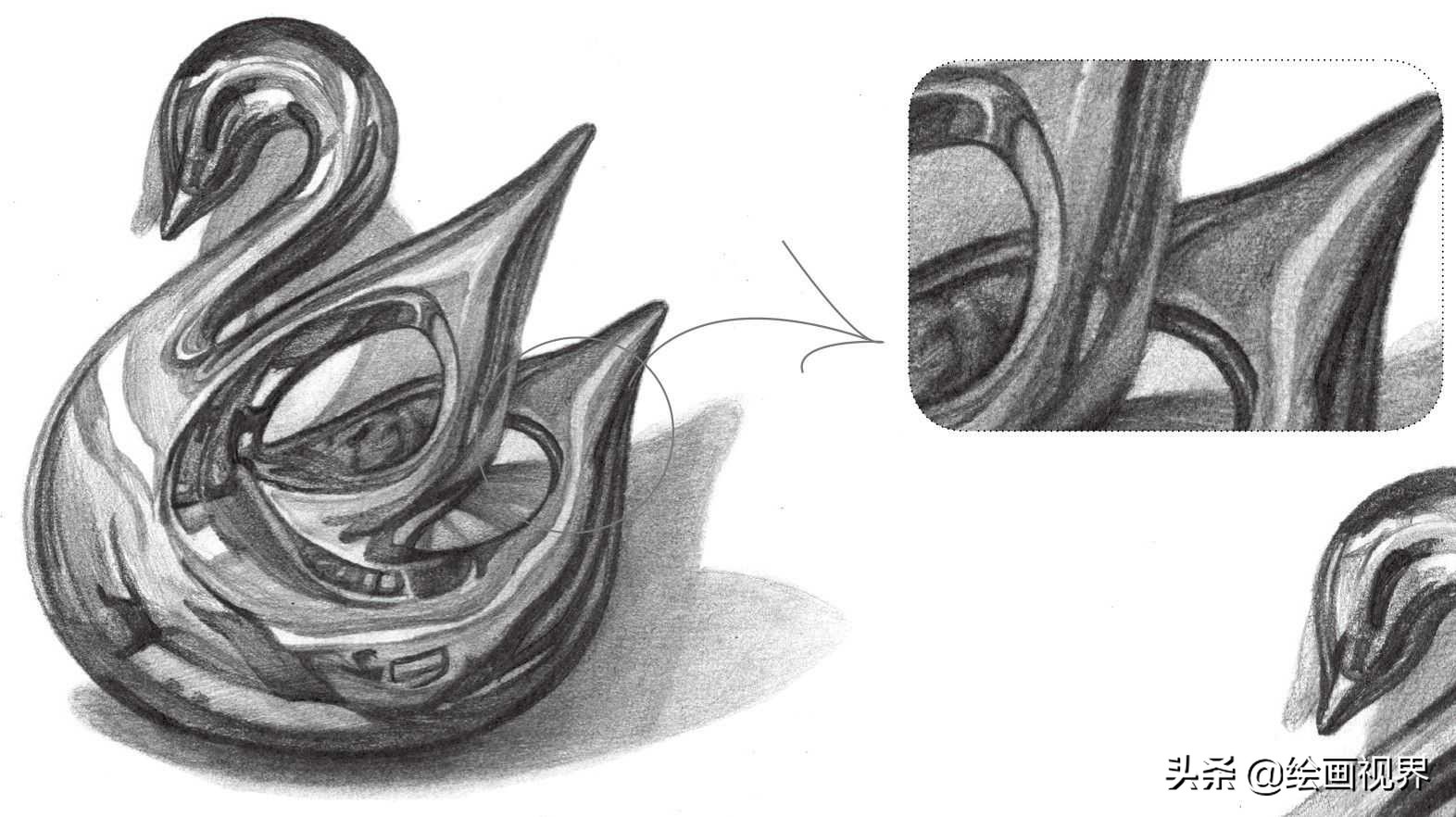 零基础素描教程：不锈钢质感画法，简单易学，不会画的快临摹