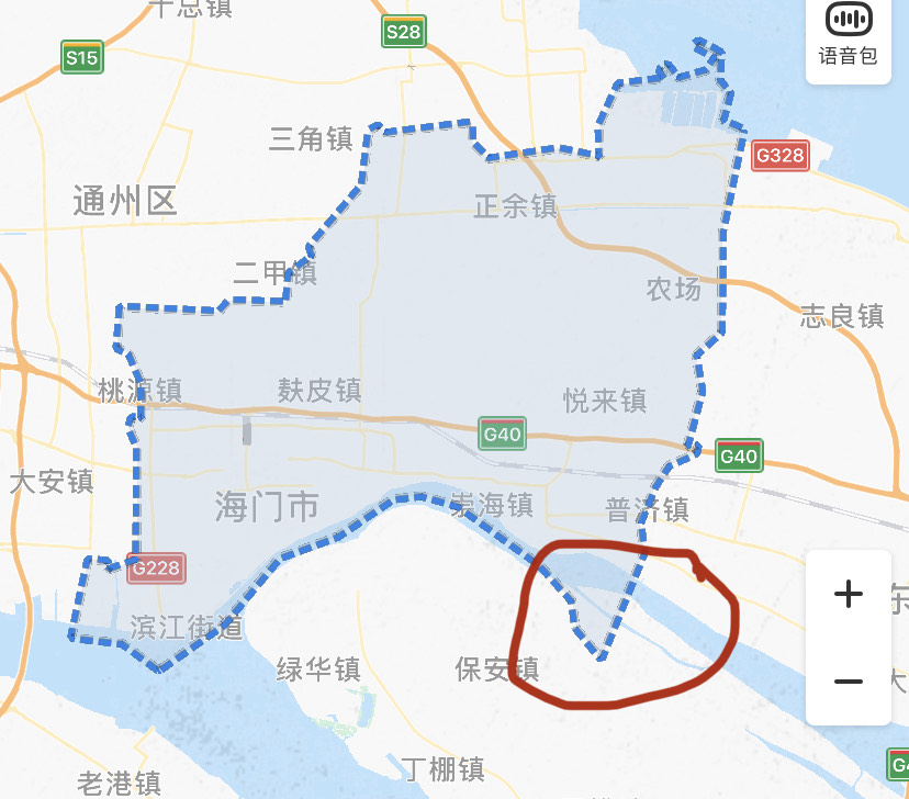 另外,當你在地圖上搜索&34;海門市&34;時,又會發現南通海門市的轄區