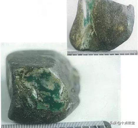 翡翠原石分哪些种(翡翠石，识蟒带绿色，图文详解原石20种蟒的形态特征)