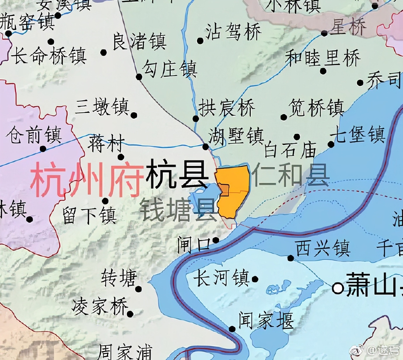 杭州府图解四大疑惑，仁和原为仁和县