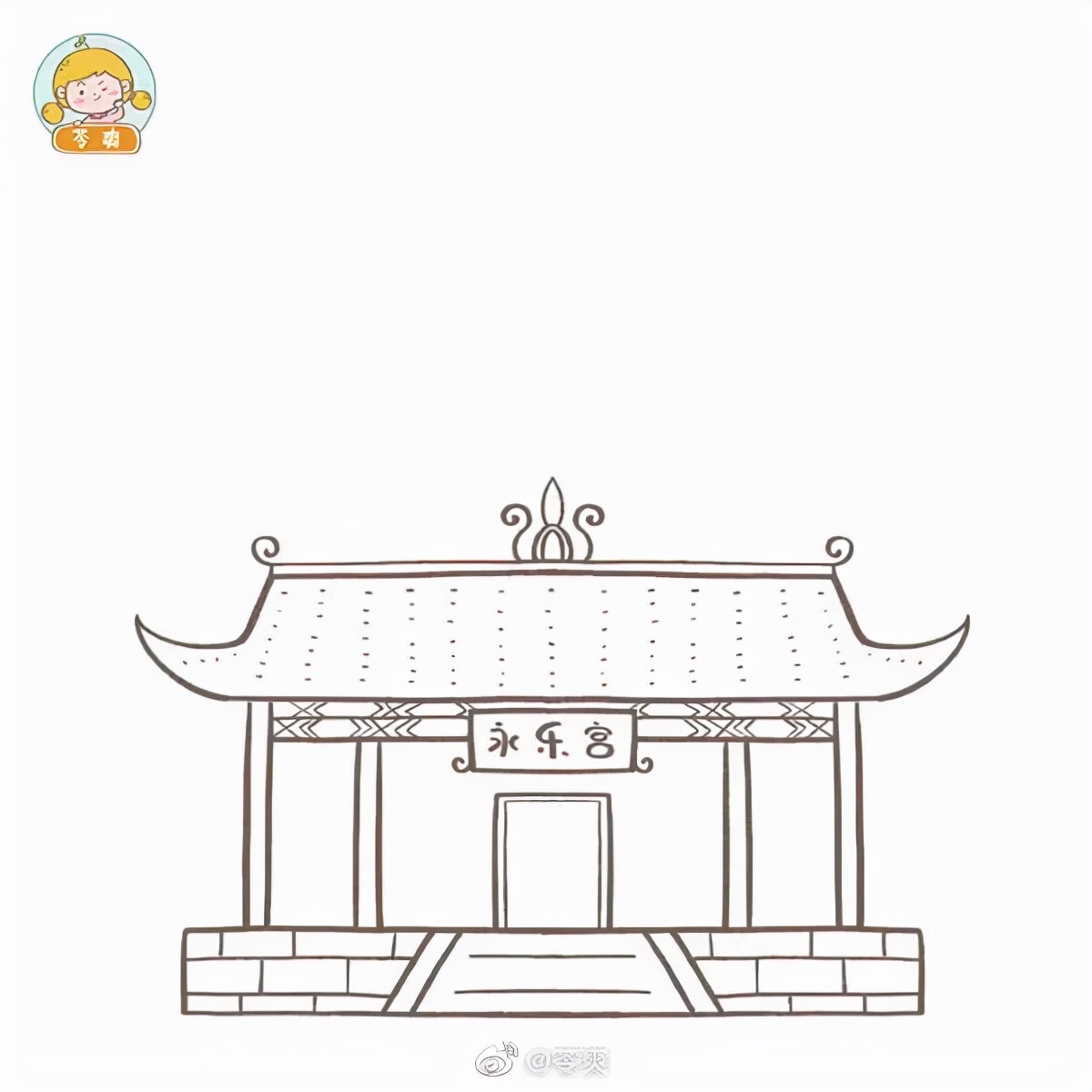 古代人简笔画男女(古风简笔大全!