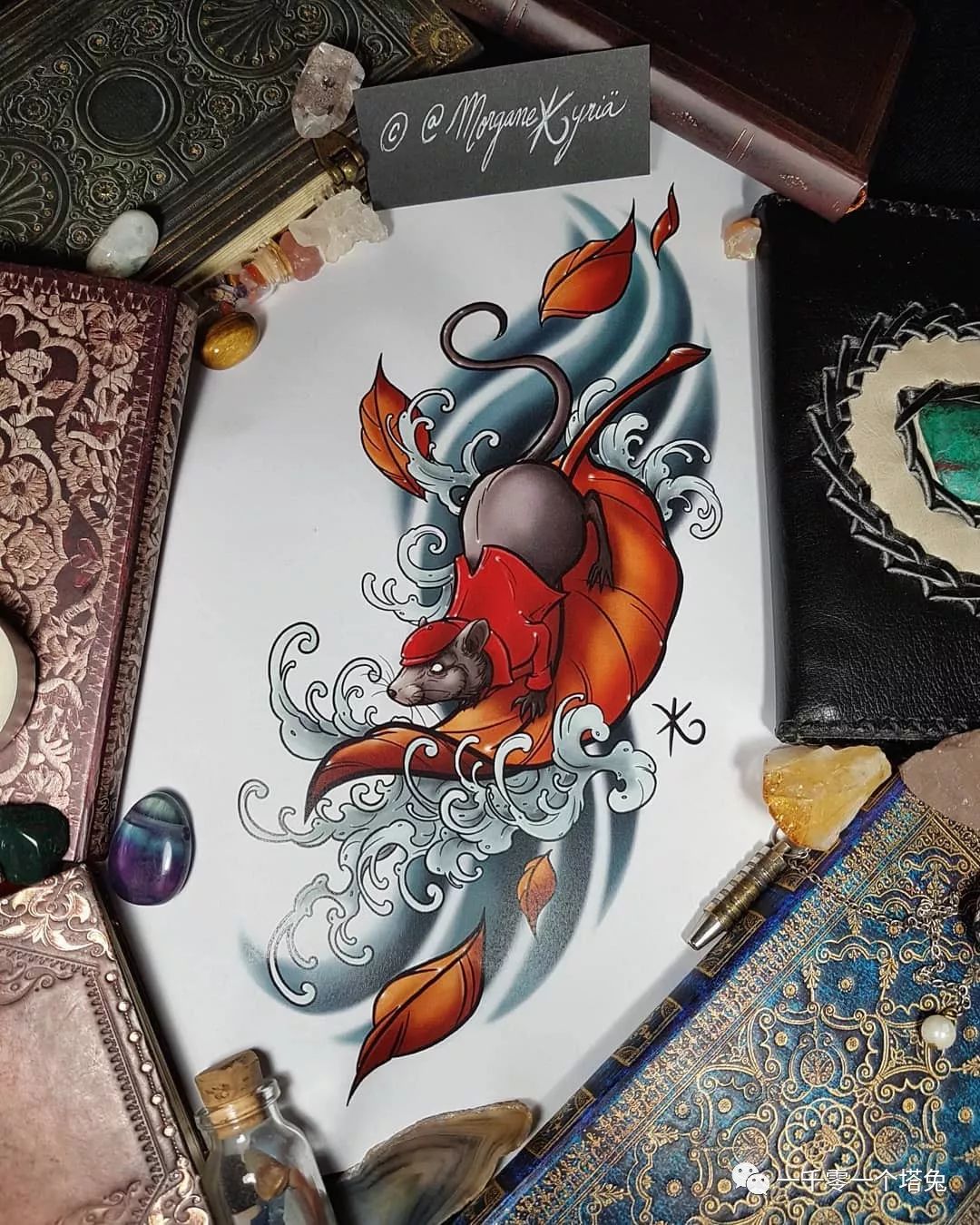 纹身图案分类第9期-动物-老鼠