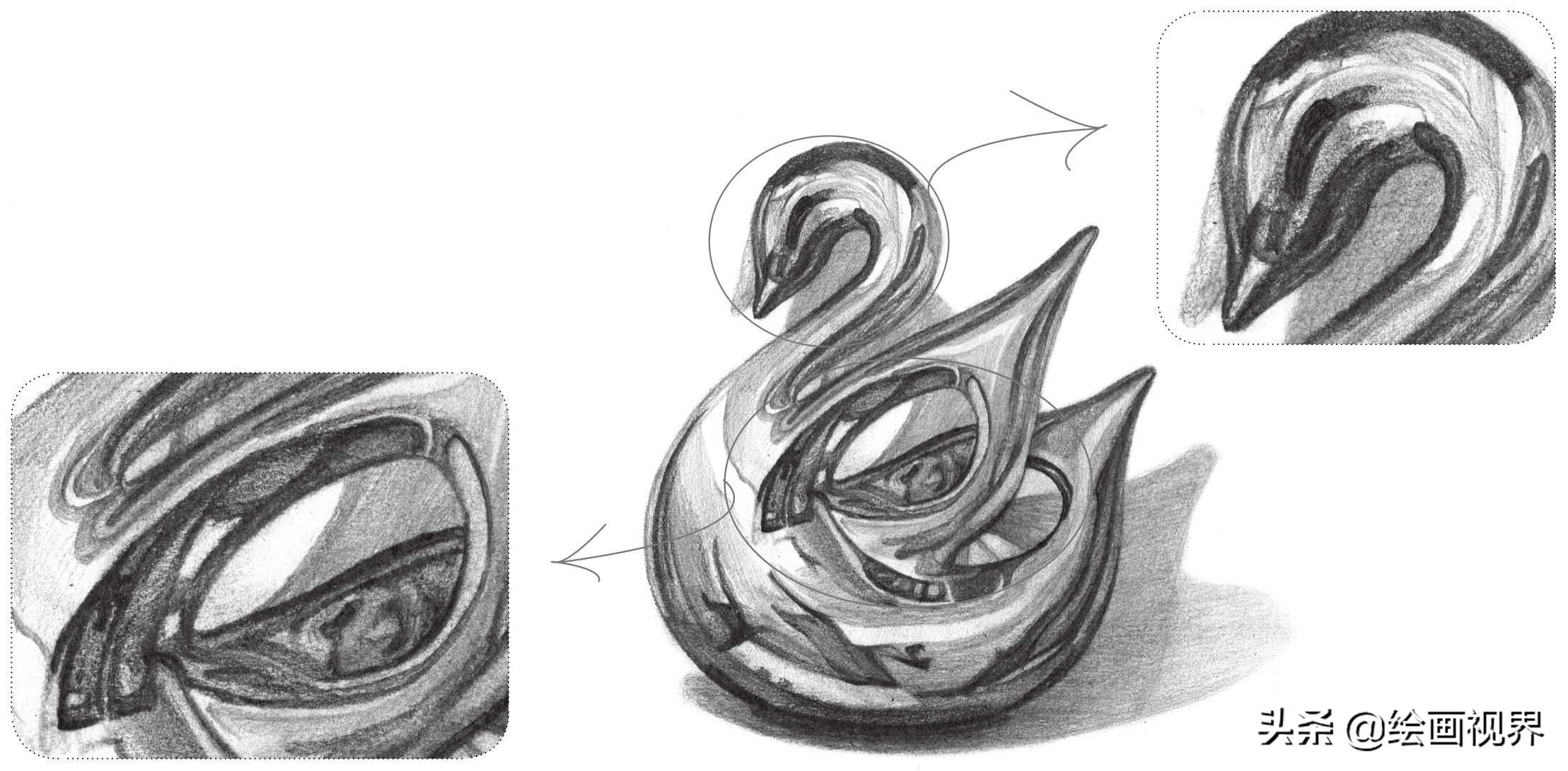 零基础素描教程：不锈钢质感画法，简单易学，不会画的快临摹