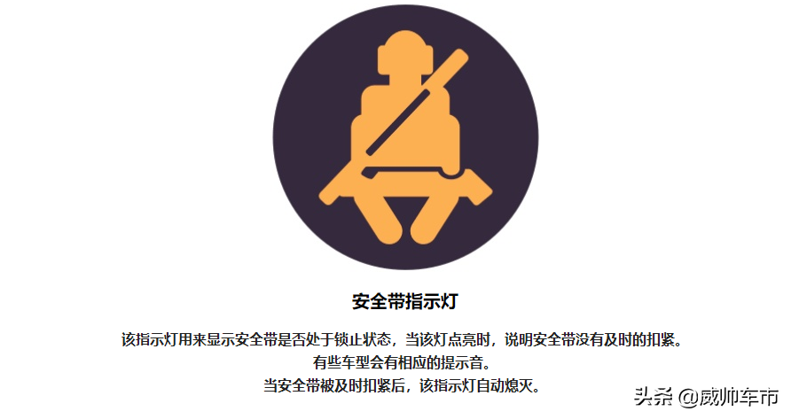 常用汽车仪表指示灯大全，看完再也不用担心不认识了