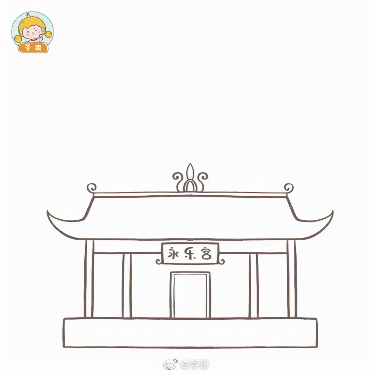 古代人简笔画男女(古风简笔大全!