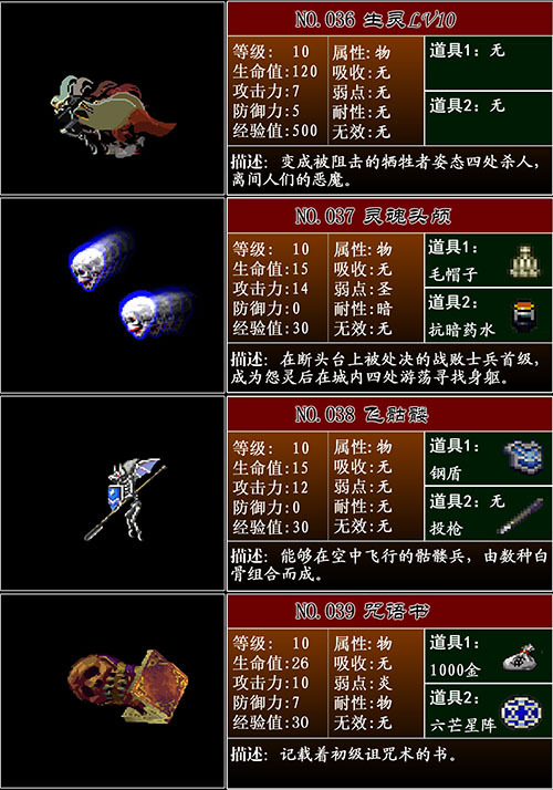 恶魔城 月下夜想曲 boss介绍 其一